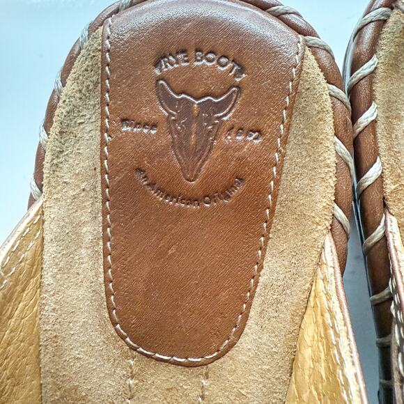 Frye Charlotte Ring Harness Brown Leather Clogs Cognac Brown Size 6M - Picture 5 of 11